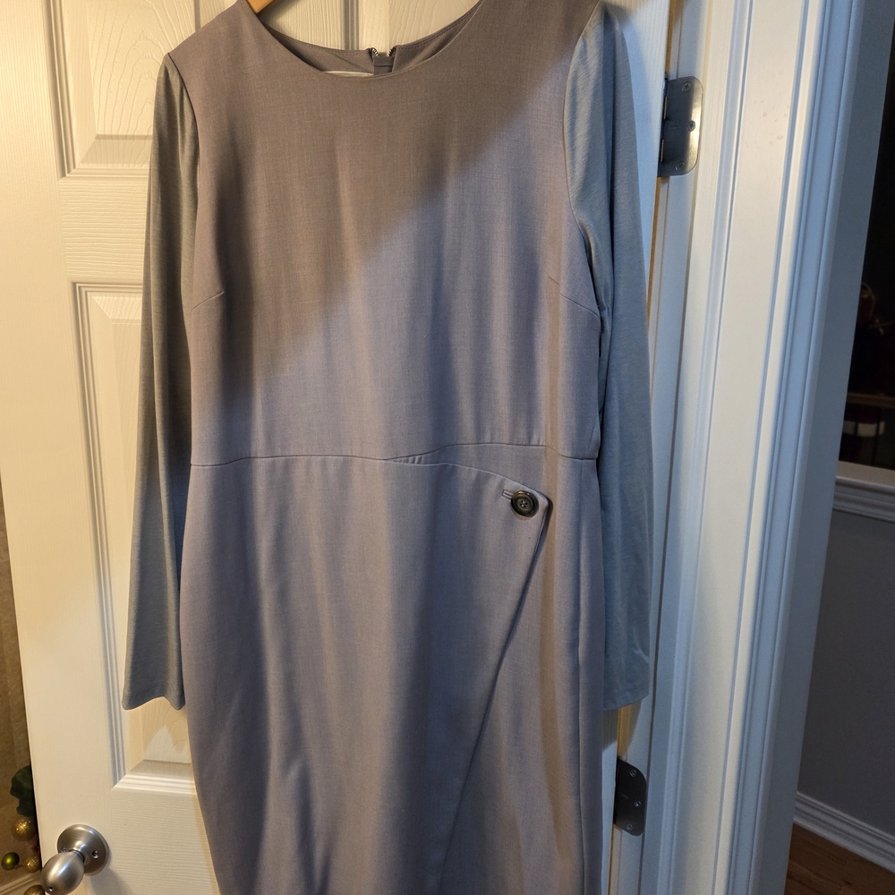The Limited Elegant Gray Long Sleeve Dress